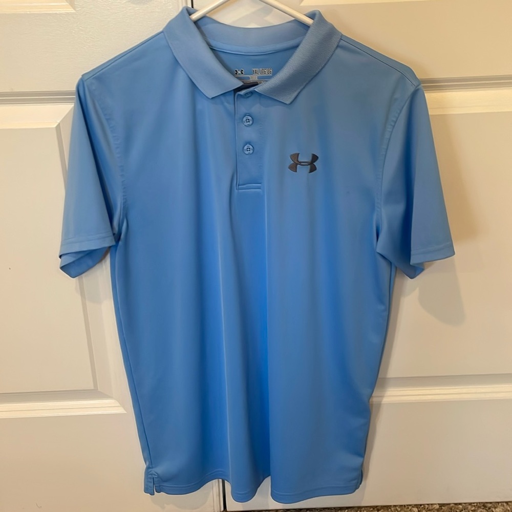 Under Armour light blue polo